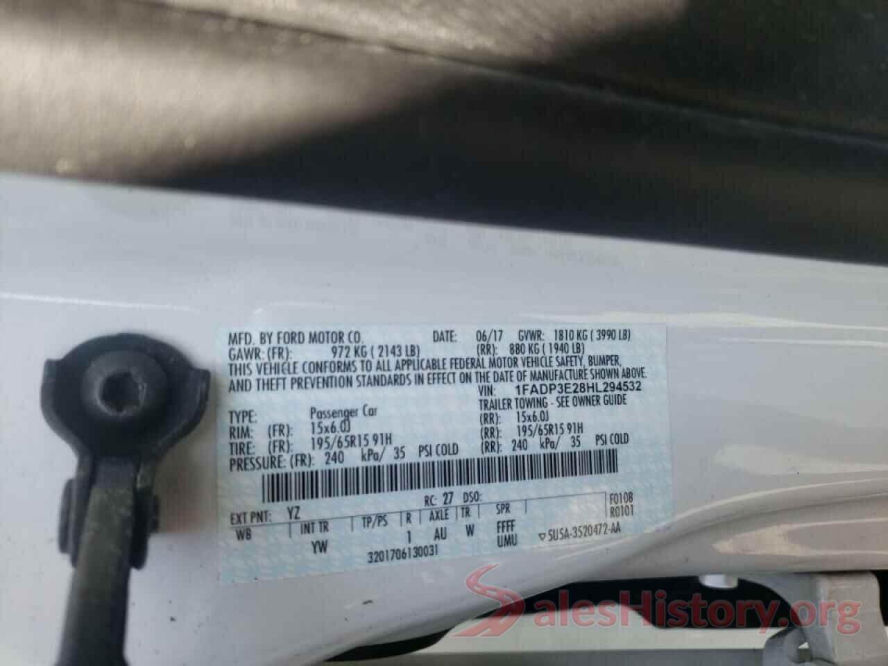 1FADP3E28HL294532 2017 FORD FOCUS