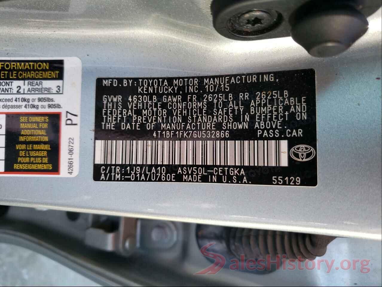 4T1BF1FK7GU532866 2016 TOYOTA CAMRY