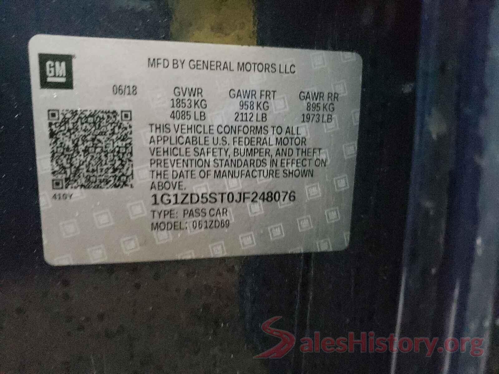 1G1ZD5ST0JF248076 2018 CHEVROLET MALIBU