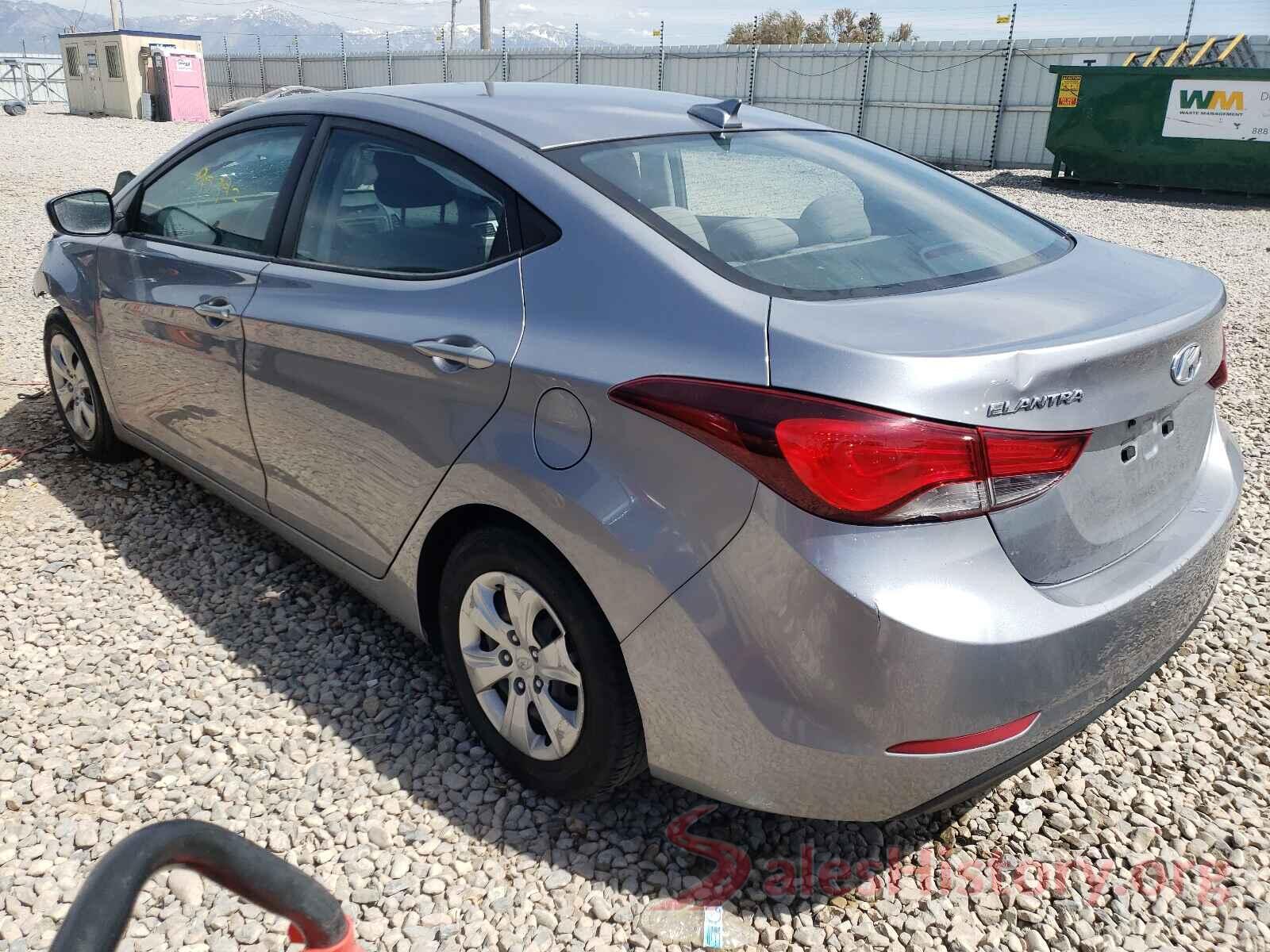 5NPDH4AE4GH761493 2016 HYUNDAI ELANTRA