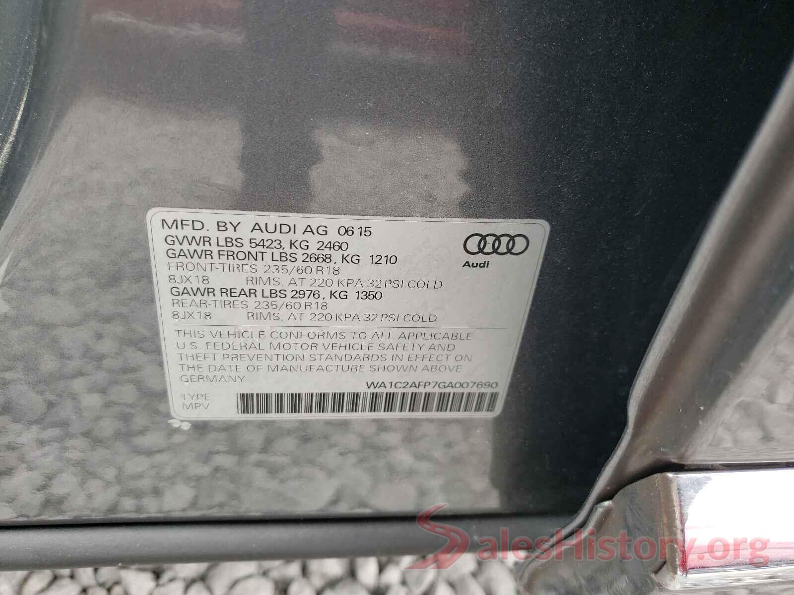 WA1C2AFP7GA007690 2016 AUDI Q5