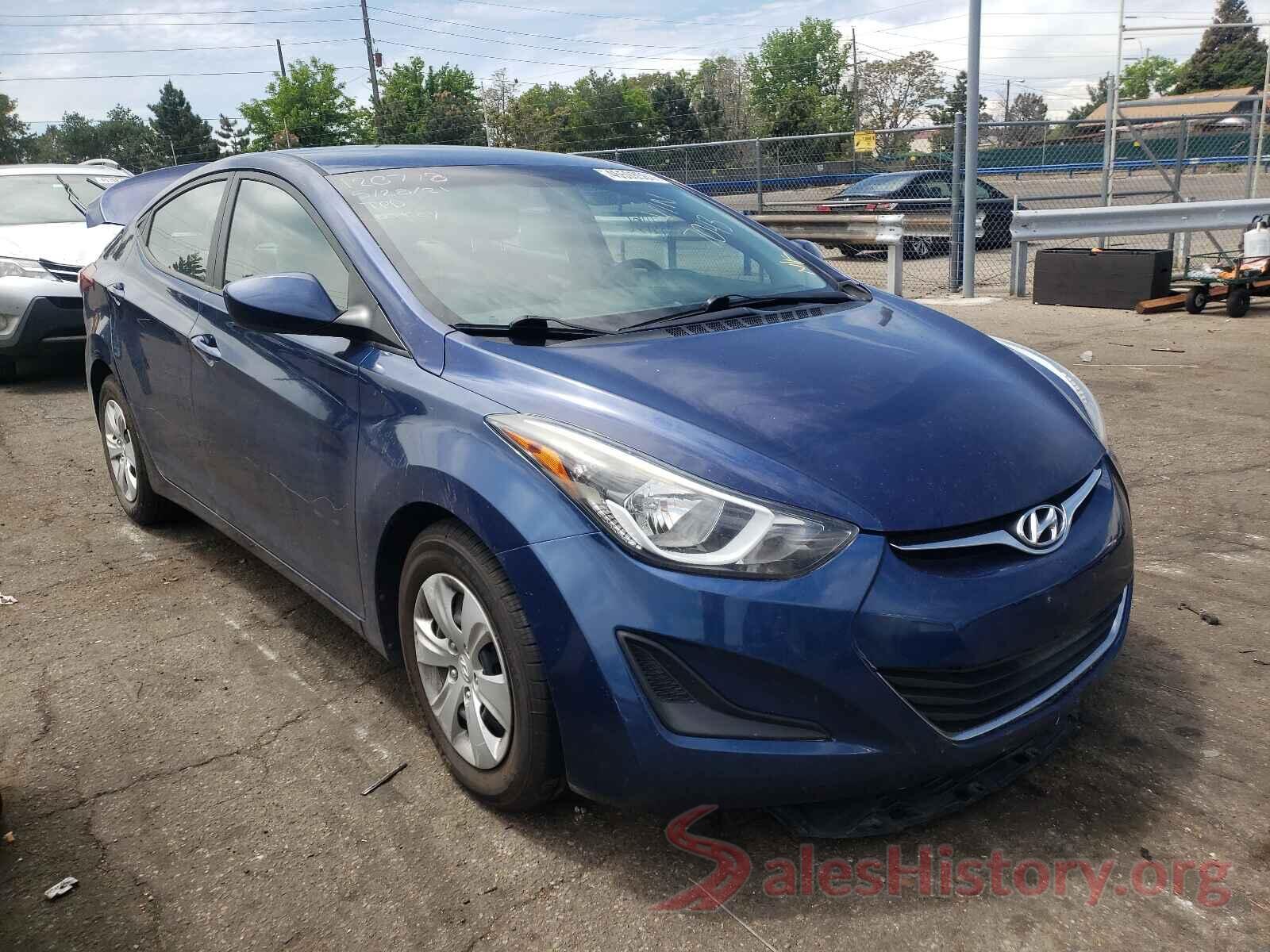 5NPDH4AE8GH687043 2016 HYUNDAI ELANTRA