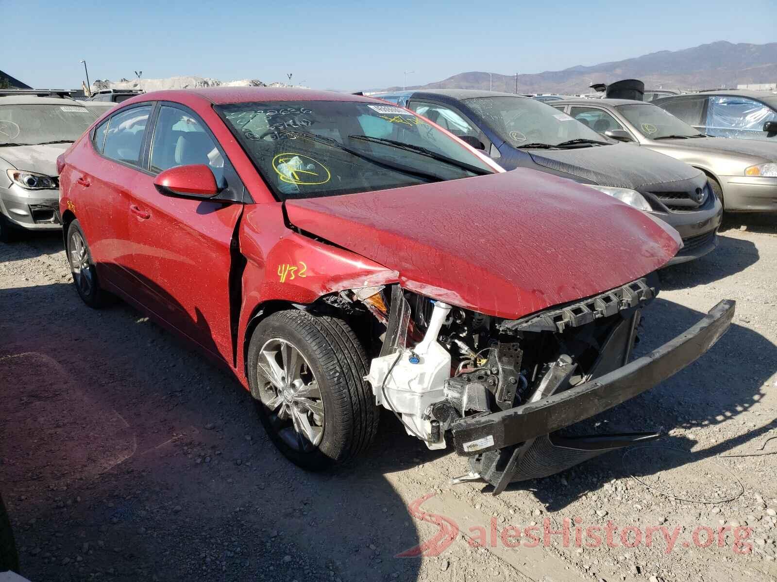 5NPD84LF2JH293499 2018 HYUNDAI ELANTRA