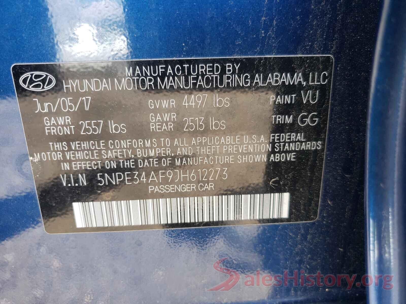 5NPE34AF9JH612273 2018 HYUNDAI SONATA