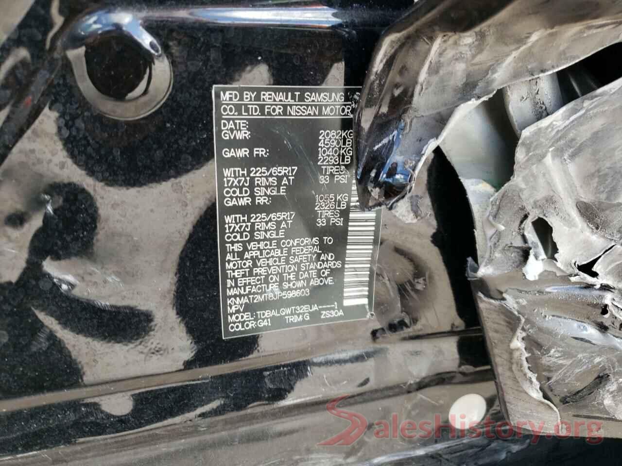 KNMAT2MT8JP598603 2018 NISSAN ROGUE