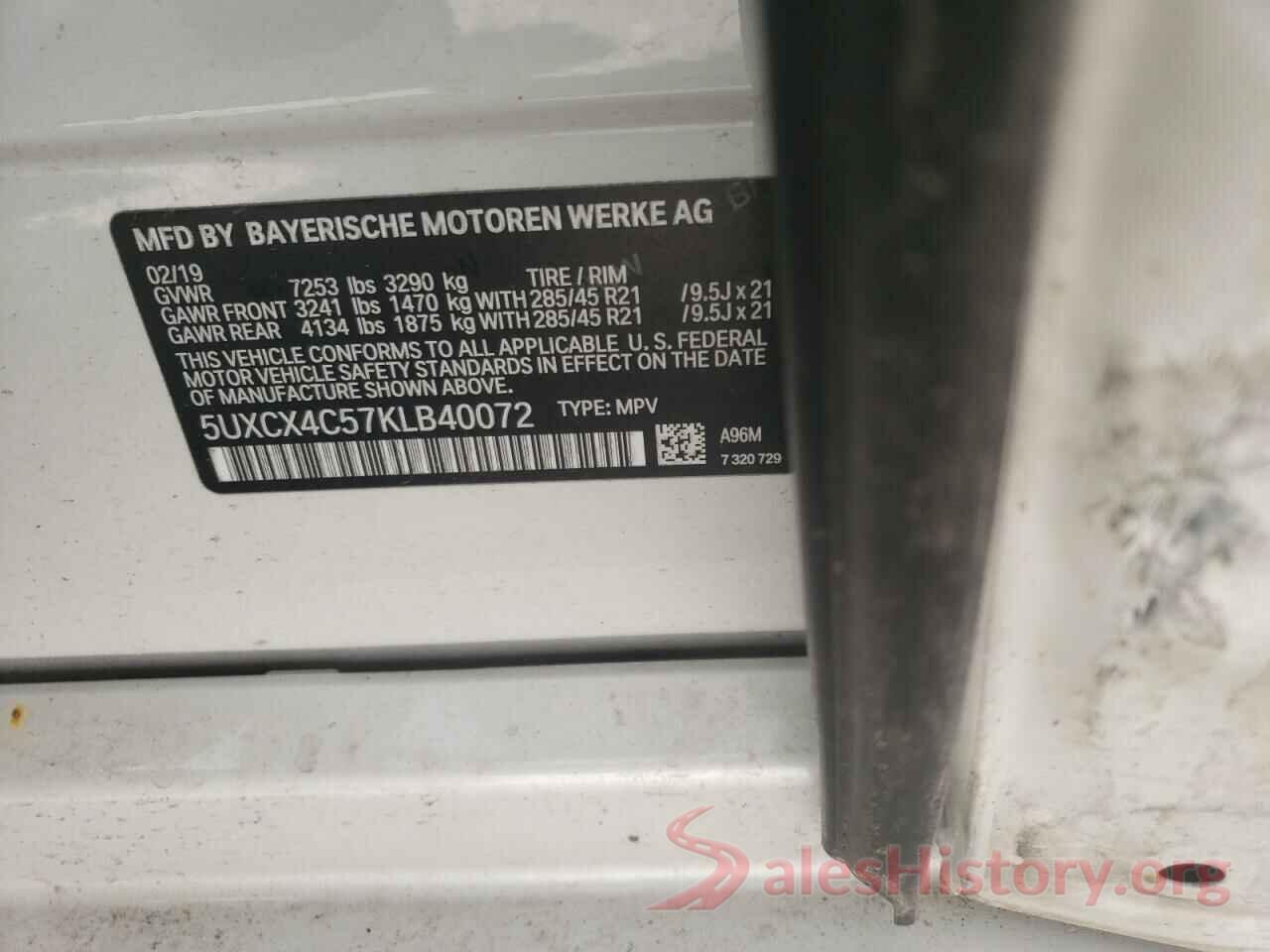 5UXCX4C57KLB40072 2019 BMW X7