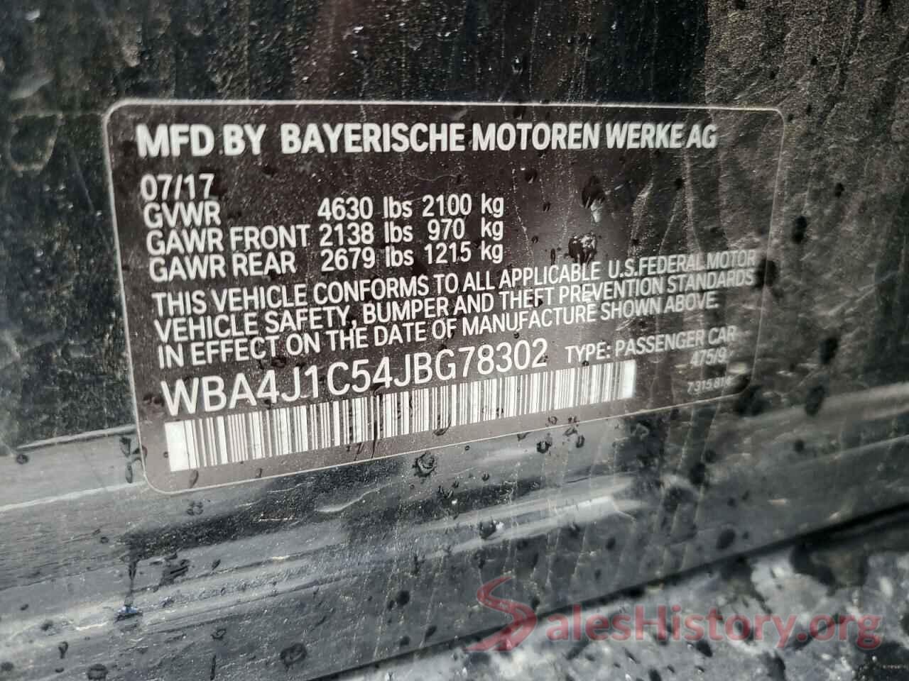 WBA4J1C54JBG78302 2018 BMW 4 SERIES