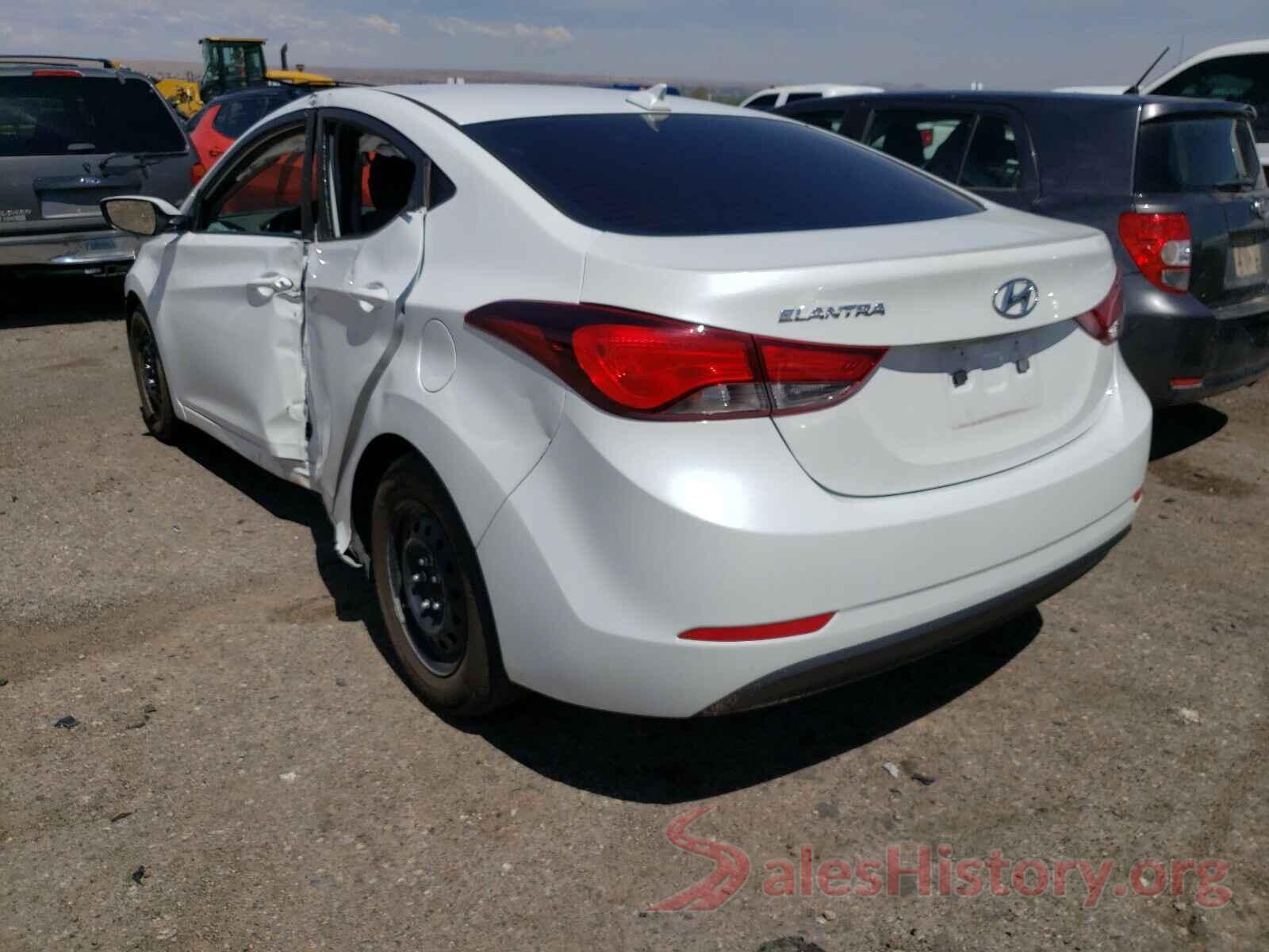 5NPDH4AE8GH666046 2016 HYUNDAI ELANTRA