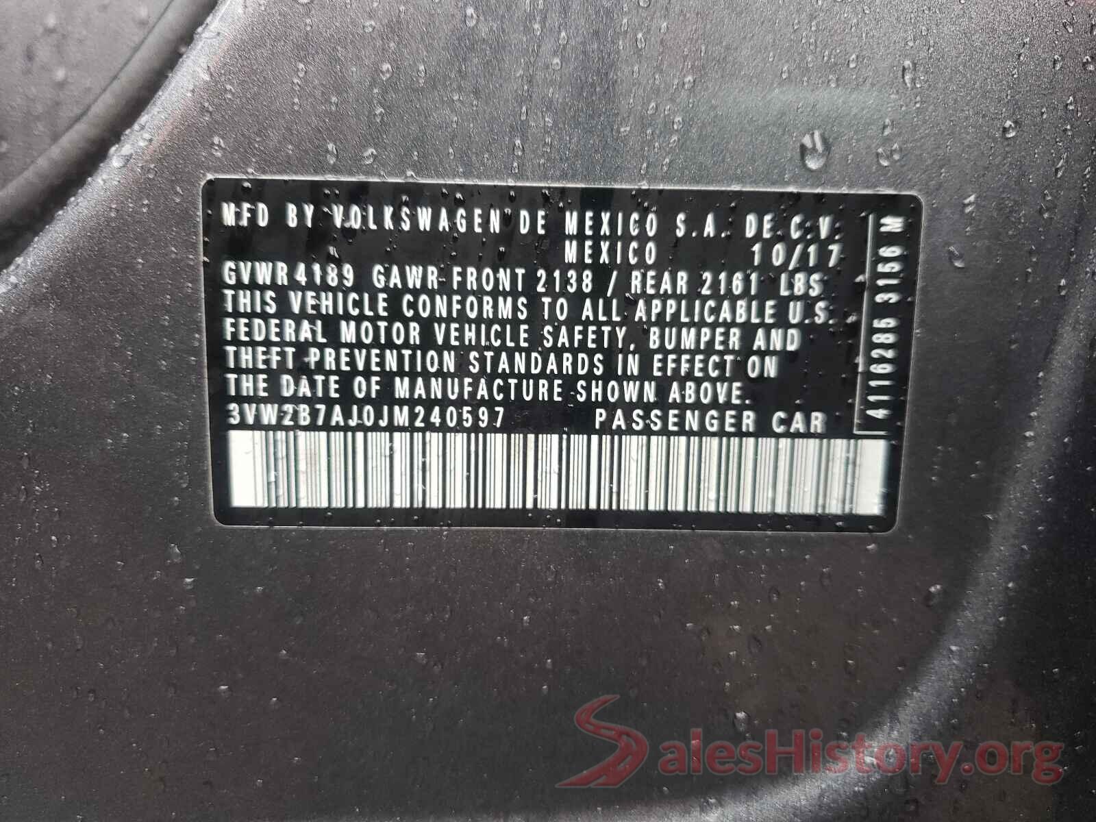 3VW2B7AJ0JM240597 2018 VOLKSWAGEN JETTA