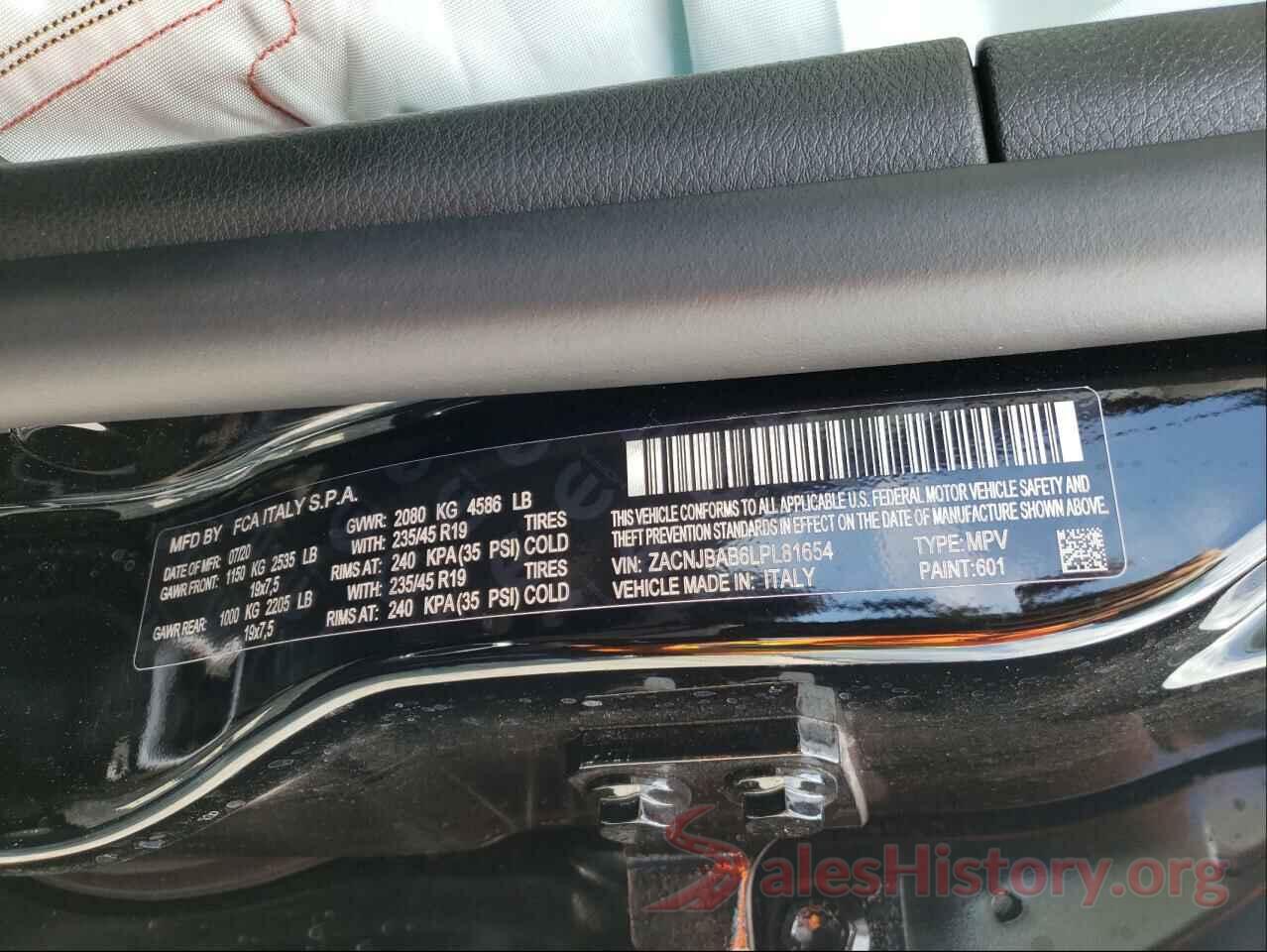 ZACNJBAB6LPL81654 2020 JEEP RENEGADE