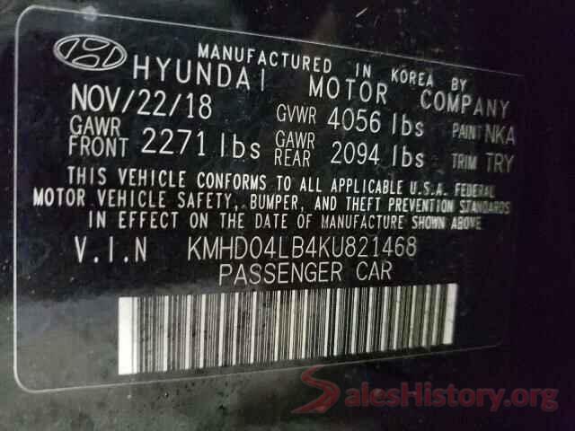 KMHD04LB4KU821468 2019 HYUNDAI ELANTRA