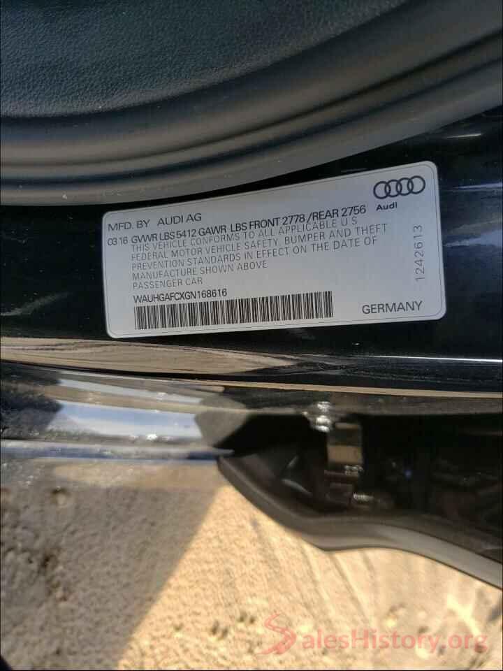 WAUHGAFCXGN168616 2016 AUDI A6