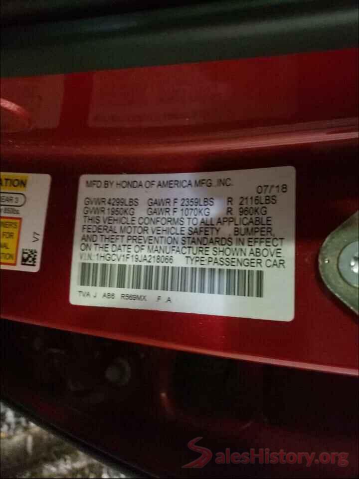 1HGCV1F19JA218066 2018 HONDA ACCORD