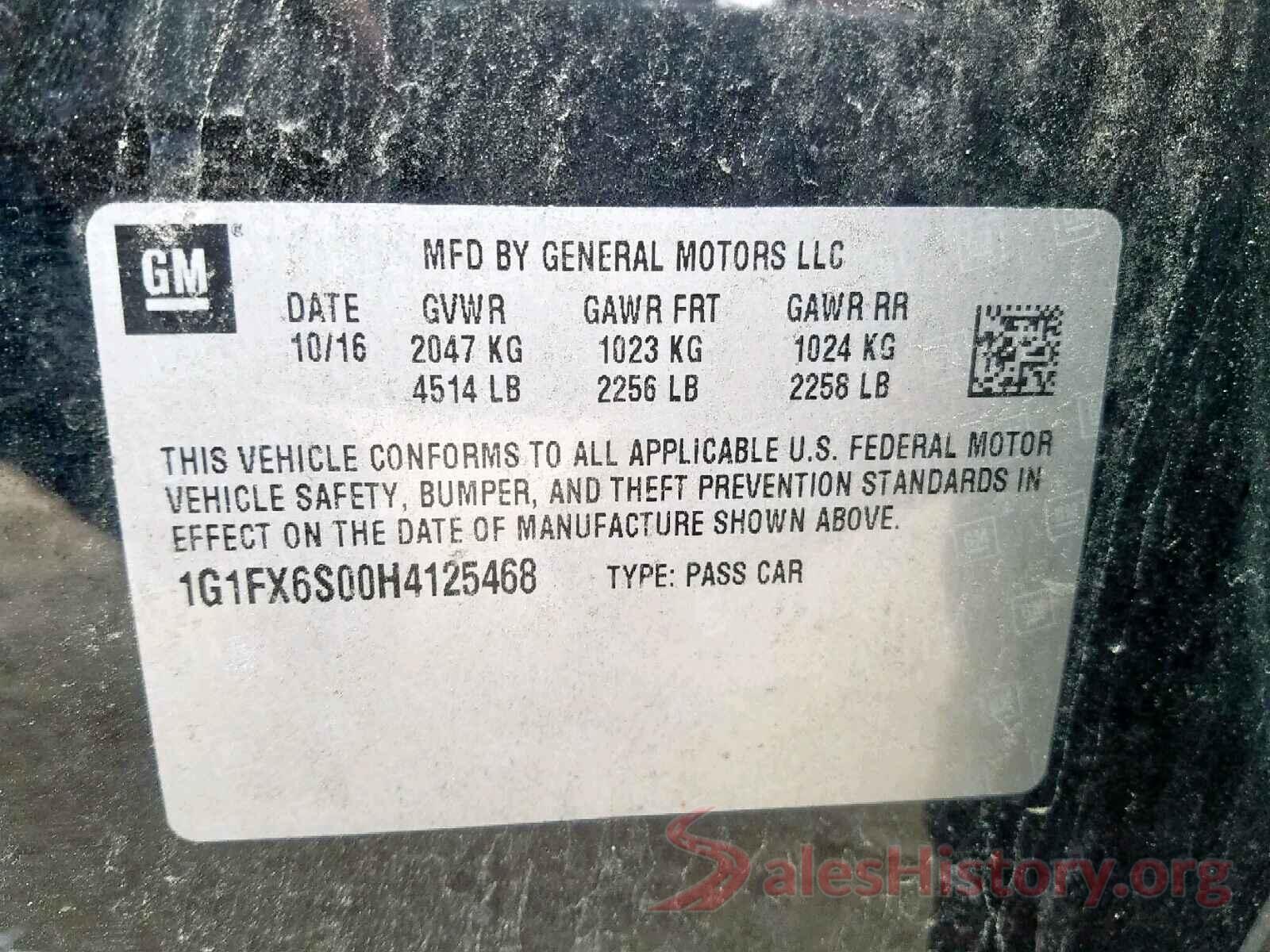 1G1FX6S00H4125468 2017 CHEVROLET BOLT