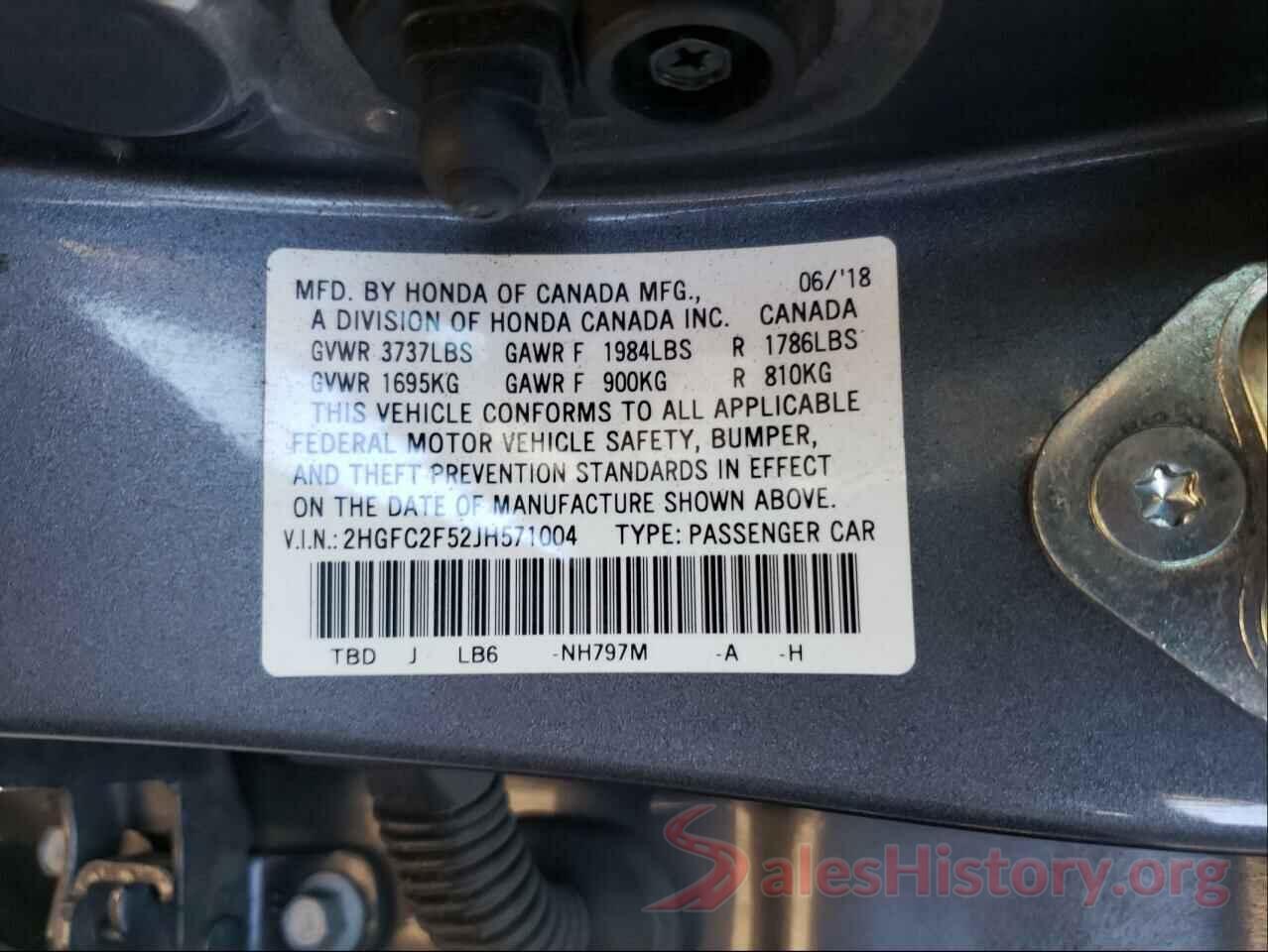 2HGFC2F52JH571004 2018 HONDA CIVIC