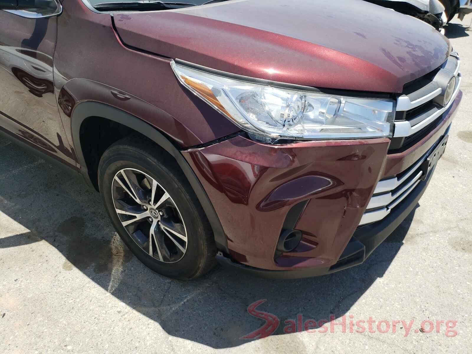 5TDZARFH8KS045323 2019 TOYOTA HIGHLANDER