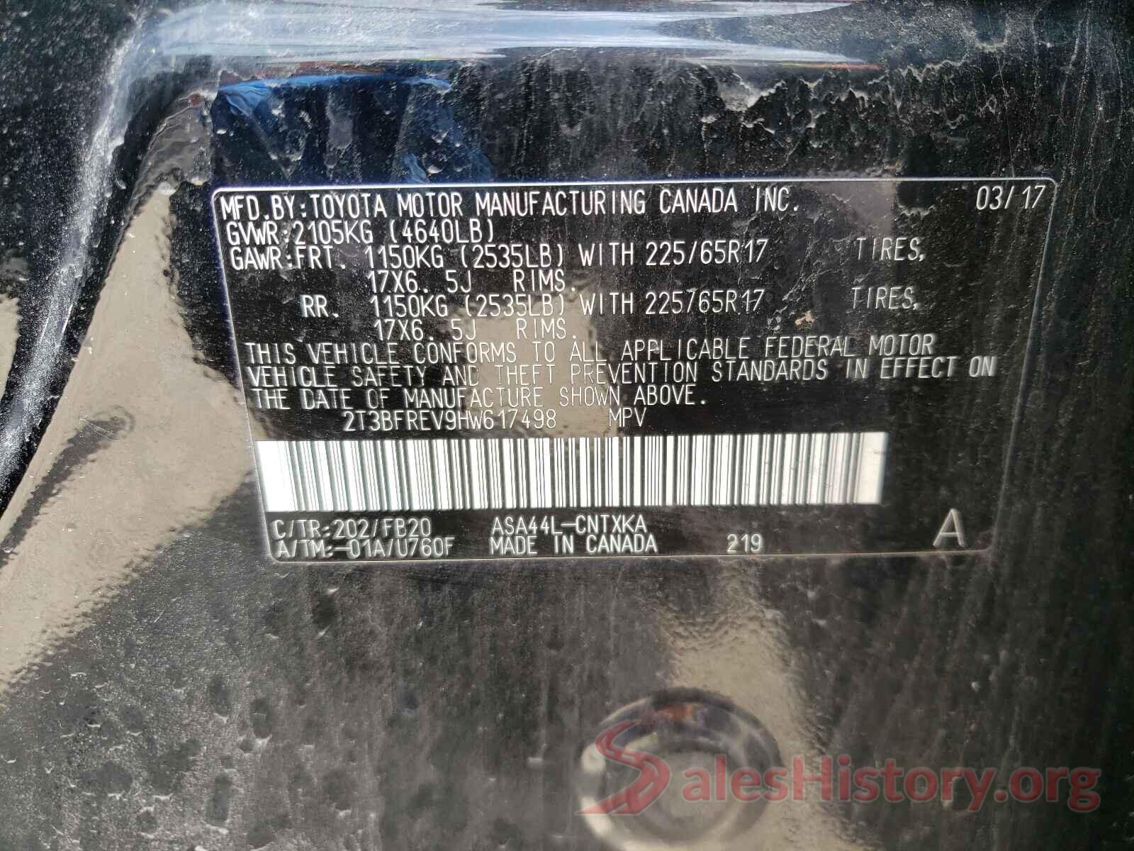 2T3BFREV9HW617498 2018 TOYOTA RAV4