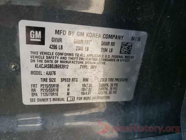 KL4CJASB0JB693912 2018 BUICK ENCORE