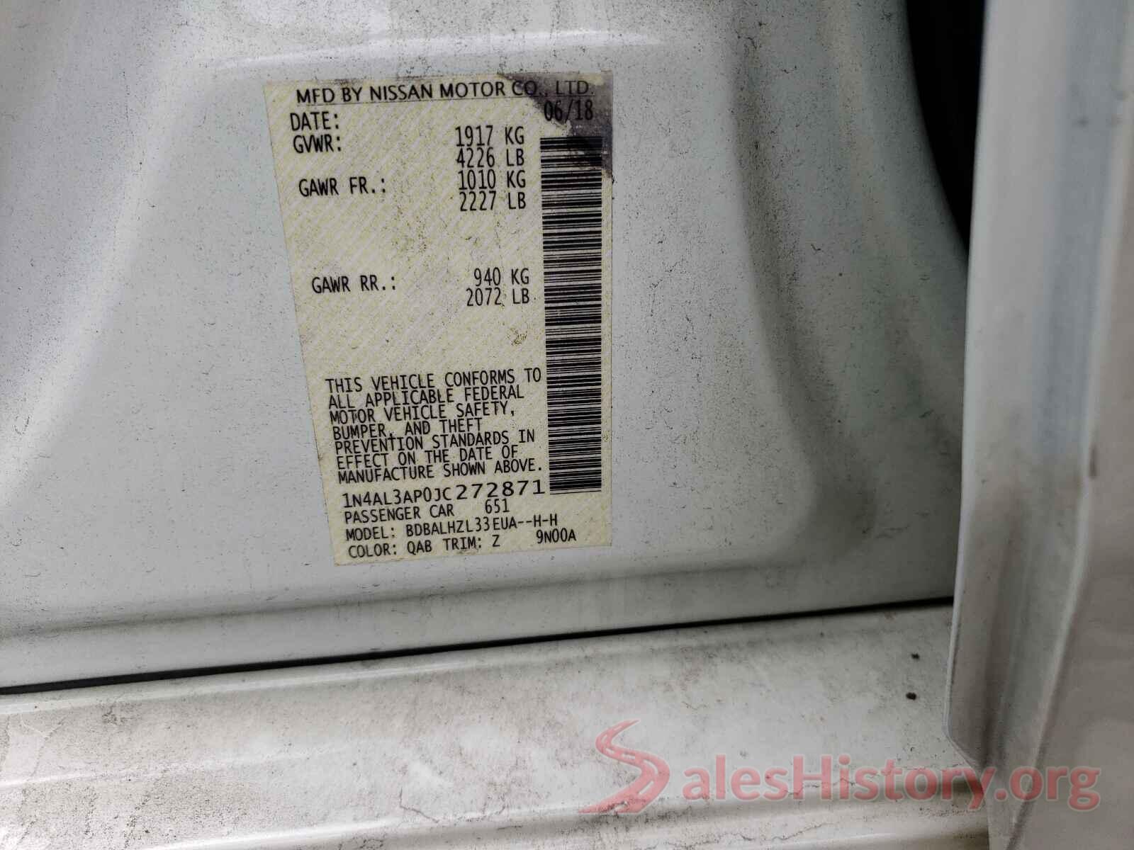 1N4AL3AP0JC272871 2018 NISSAN ALTIMA