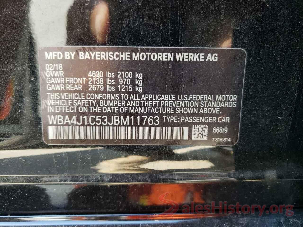 WBA4J1C53JBM11763 2018 BMW 4 SERIES