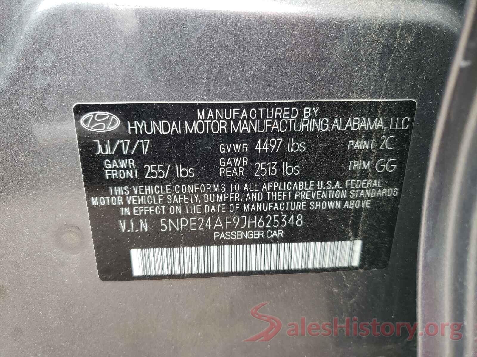 5NPE24AF9JH625348 2018 HYUNDAI SONATA