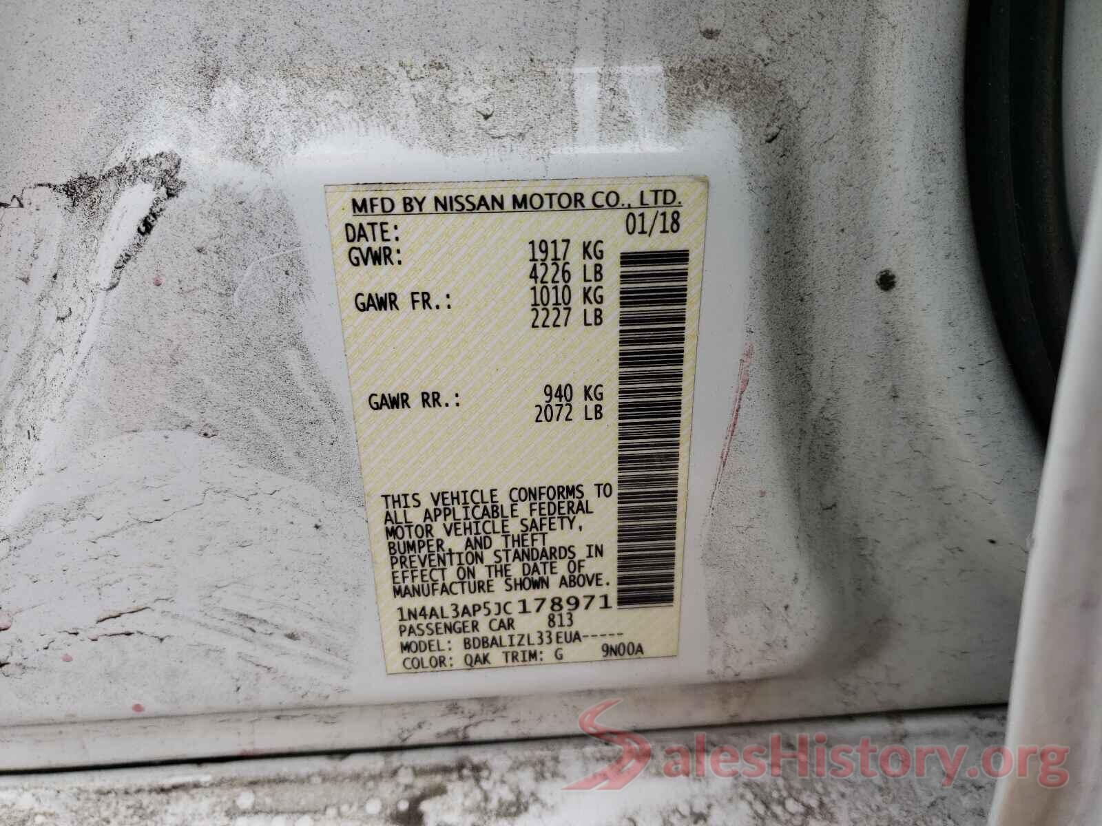 1N4AL3AP5JC178971 2018 NISSAN ALTIMA