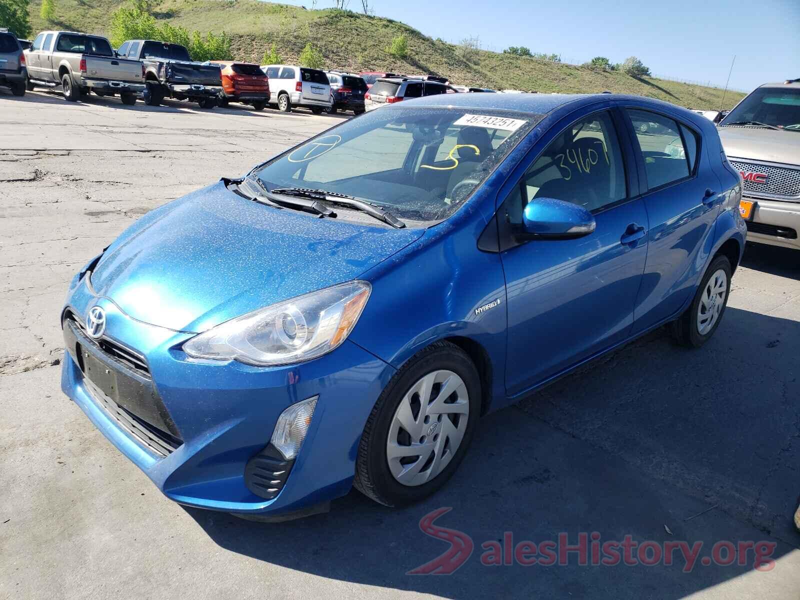 JTDKDTB31G1136907 2016 TOYOTA PRIUS