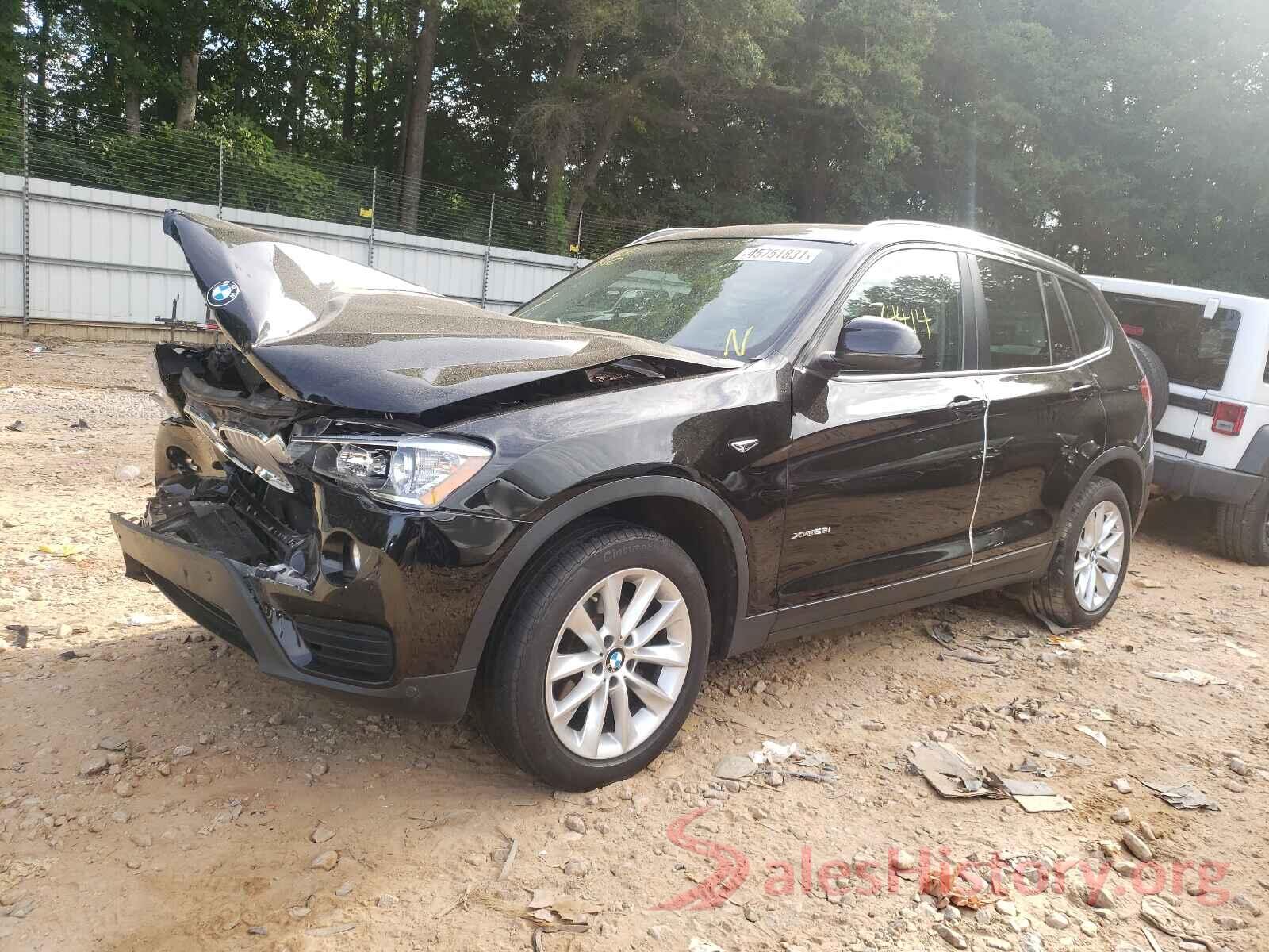 5UXWX9C5XG0D64892 2016 BMW X3