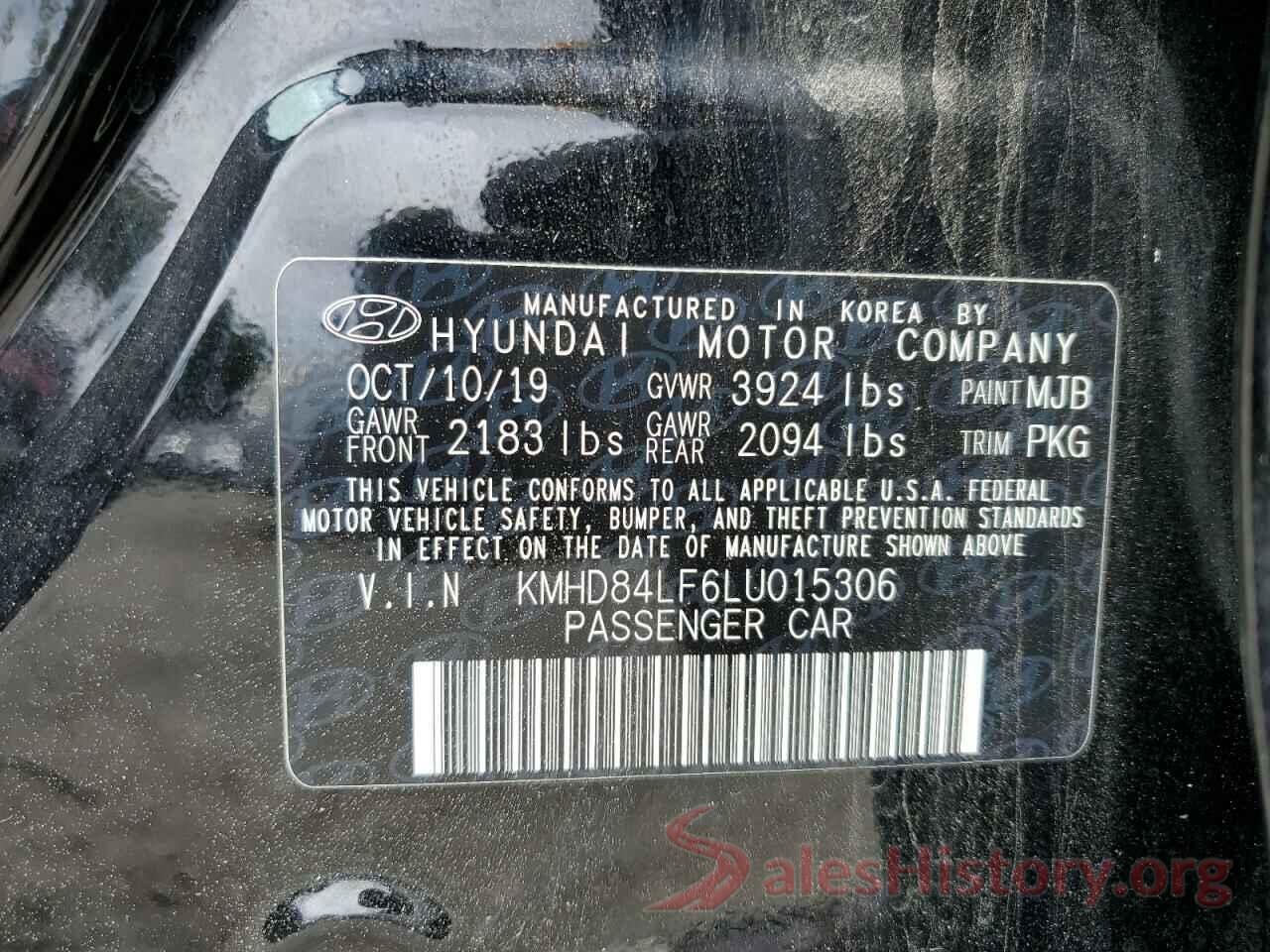 KMHD84LF6LU015306 2020 HYUNDAI ELANTRA