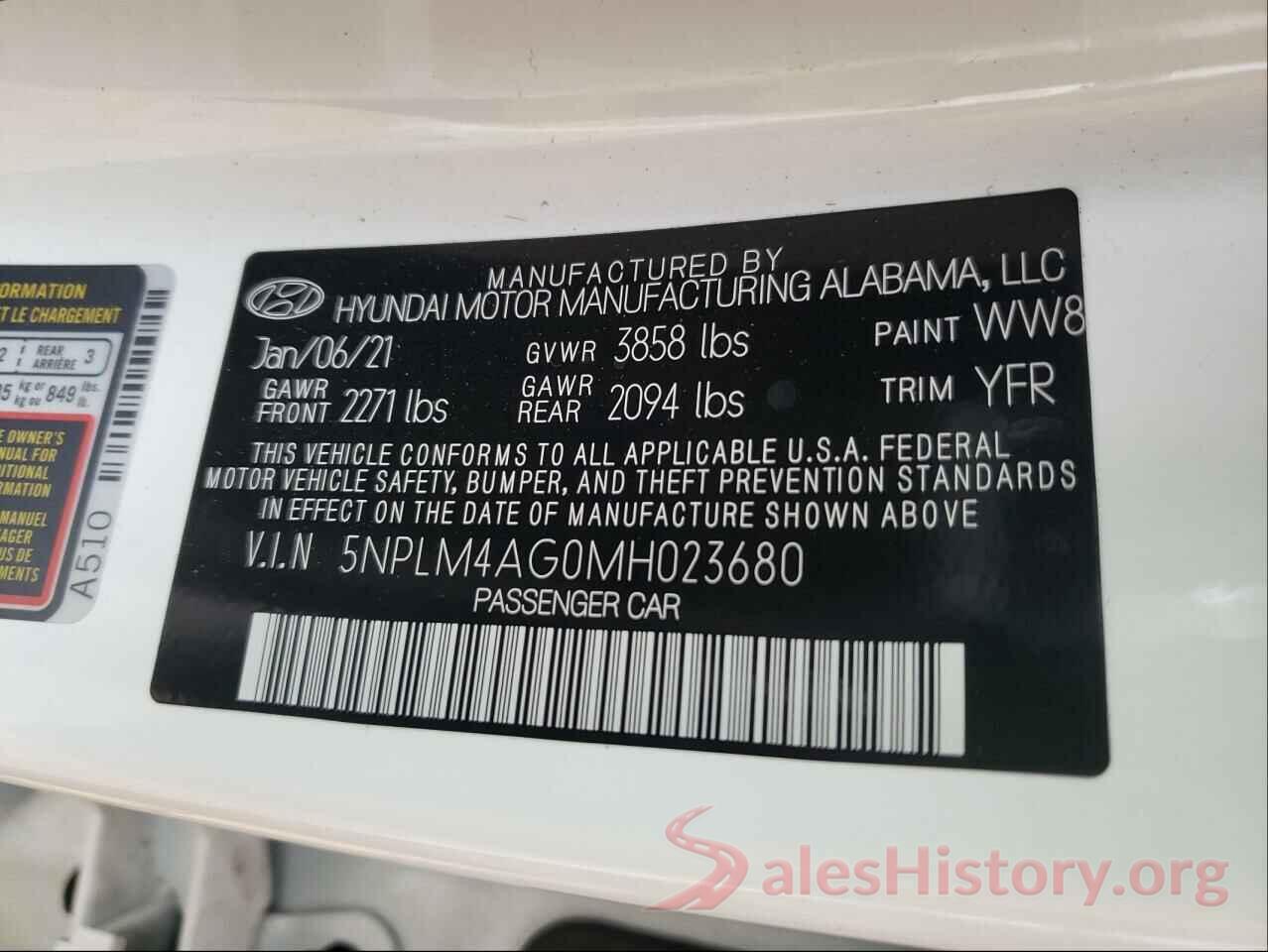 5NPLM4AG0MH023680 2021 HYUNDAI ELANTRA