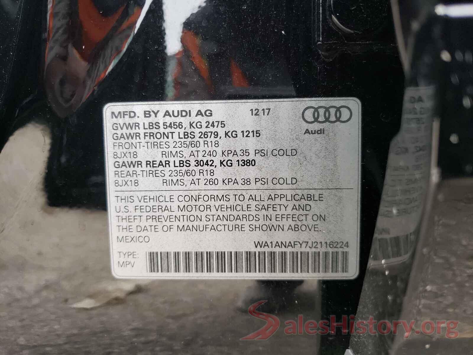 WA1ANAFY7J2116224 2018 AUDI Q5