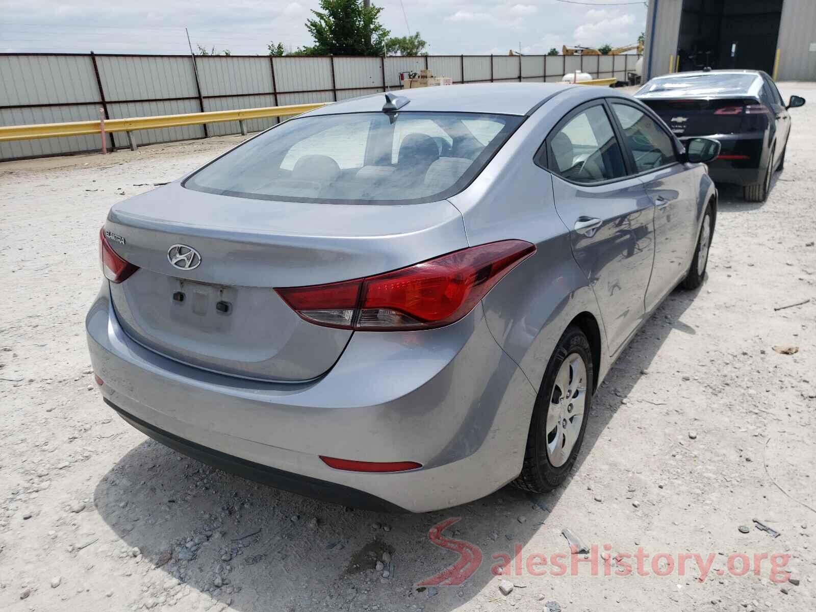 5NPDH4AE0GH697260 2016 HYUNDAI ELANTRA