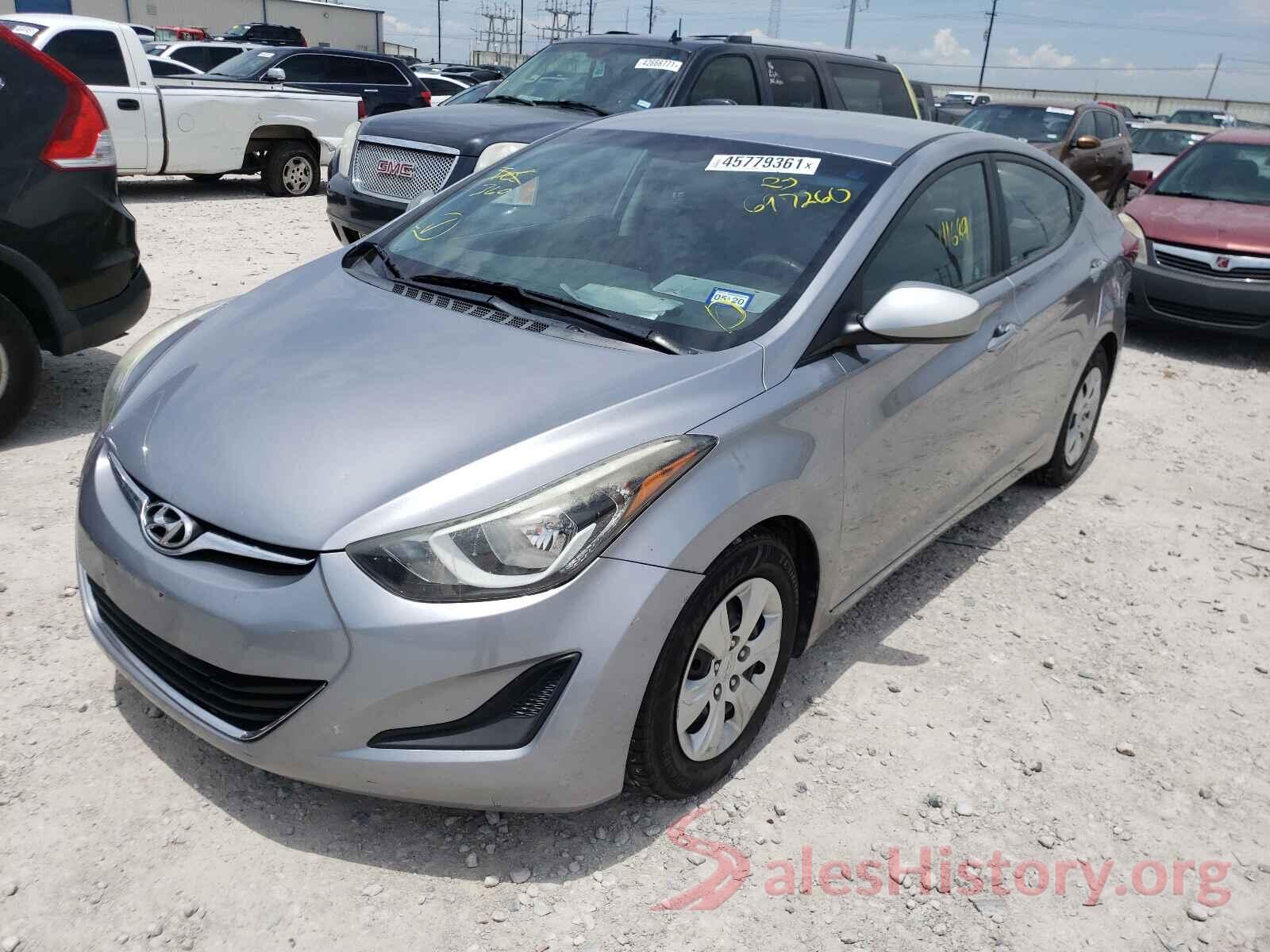 5NPDH4AE0GH697260 2016 HYUNDAI ELANTRA