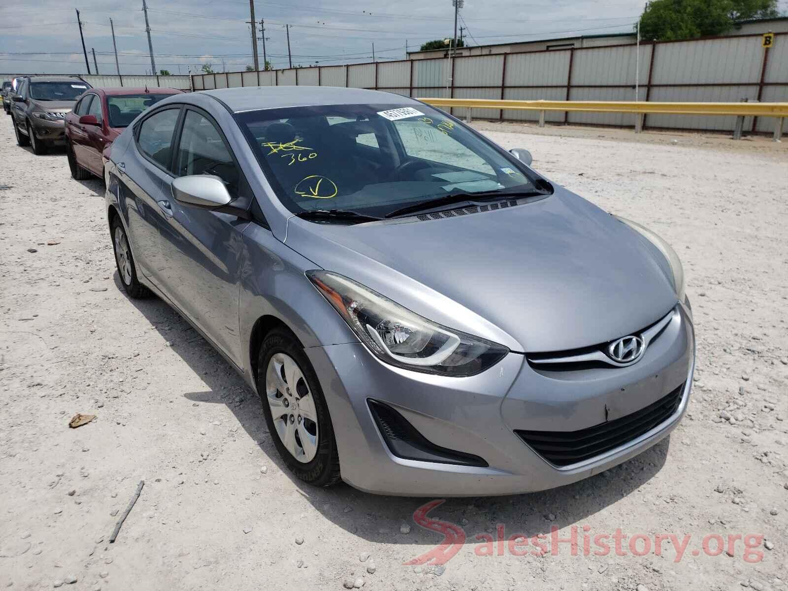 5NPDH4AE0GH697260 2016 HYUNDAI ELANTRA