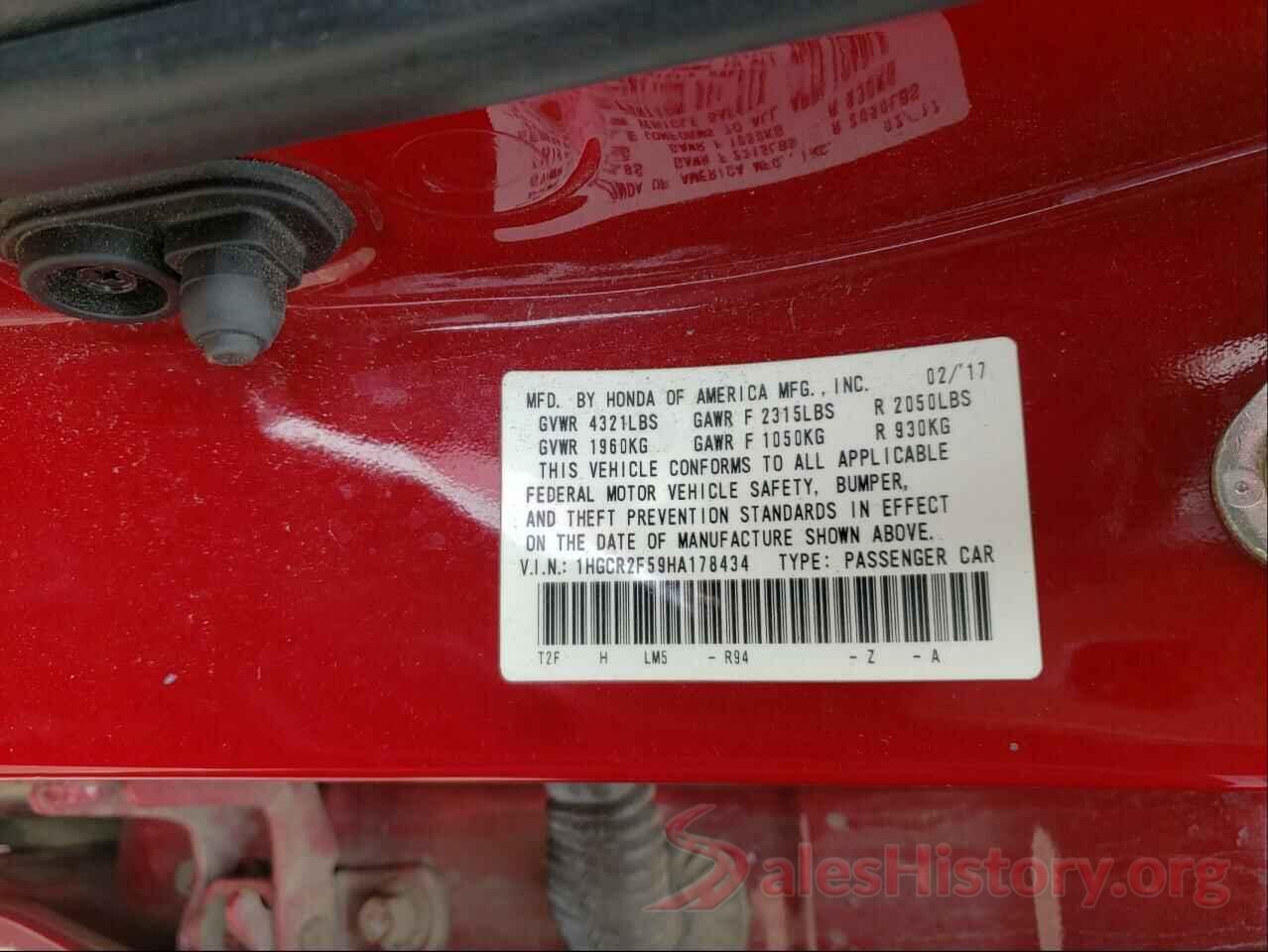 1HGCR2F59HA178434 2017 HONDA ACCORD