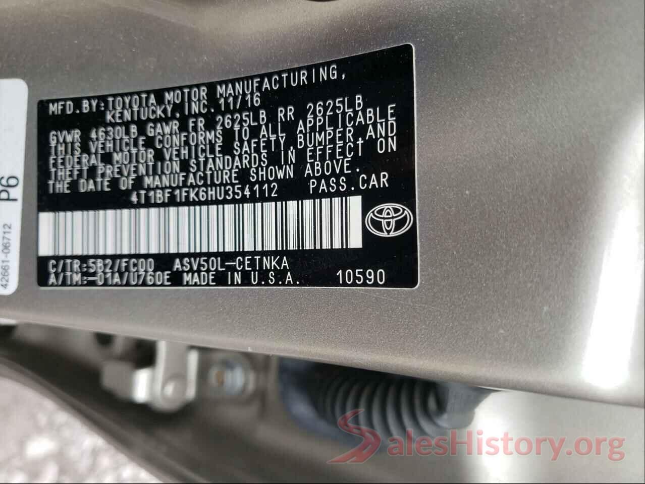 4T1BF1FK6HU354112 2017 TOYOTA CAMRY