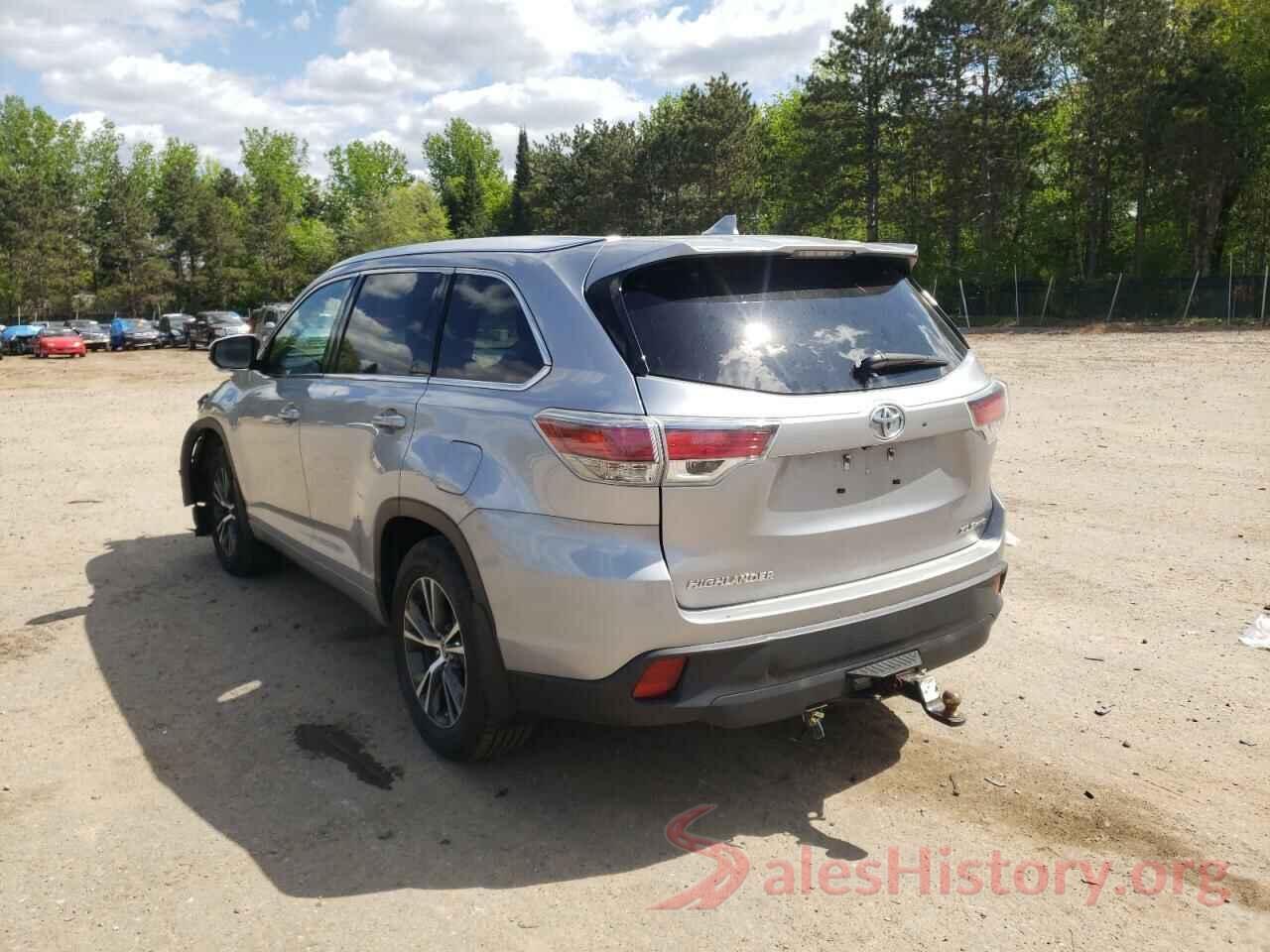 5TDJKRFHXGS349822 2016 TOYOTA HIGHLANDER