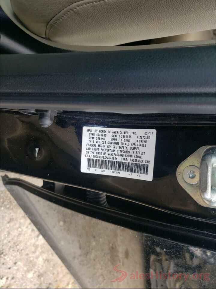 1HGCR3F8XHA041664 2017 HONDA ACCORD