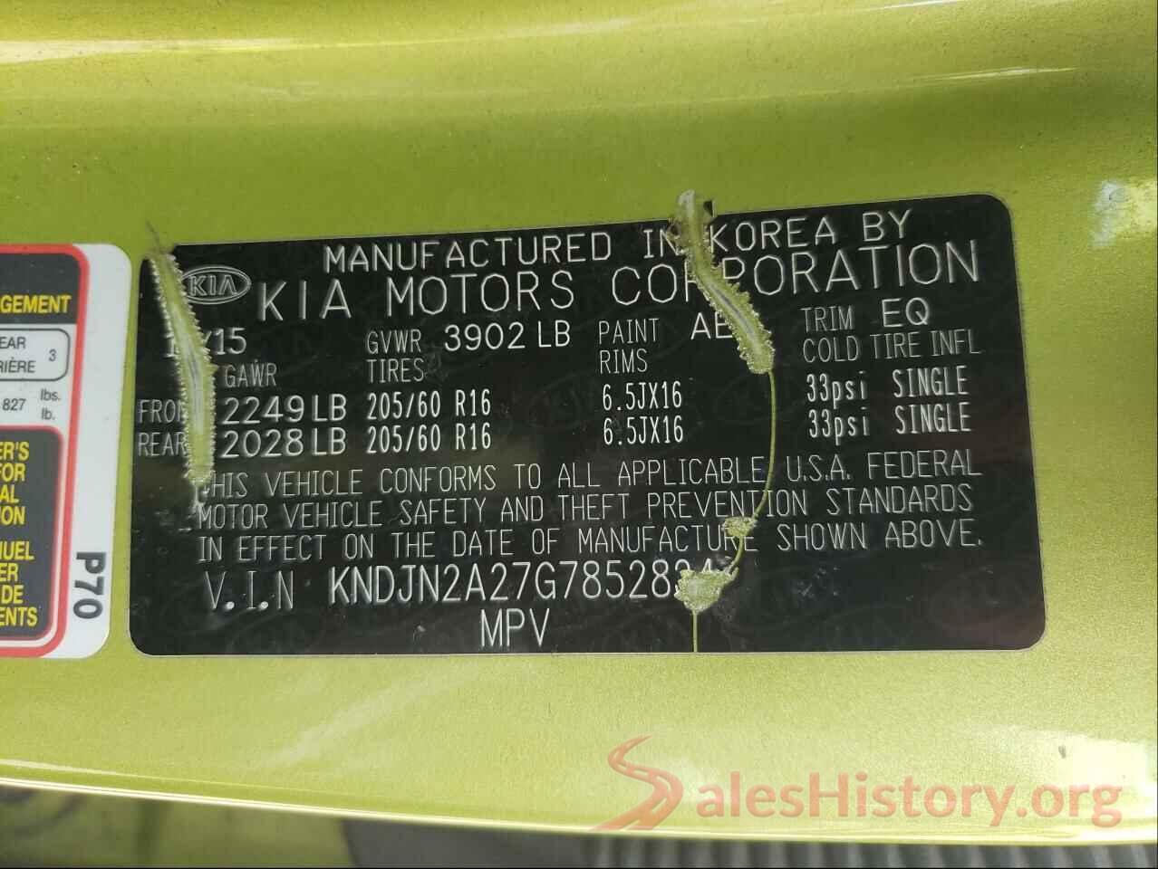 KNDJN2A27G7852834 2016 KIA SOUL