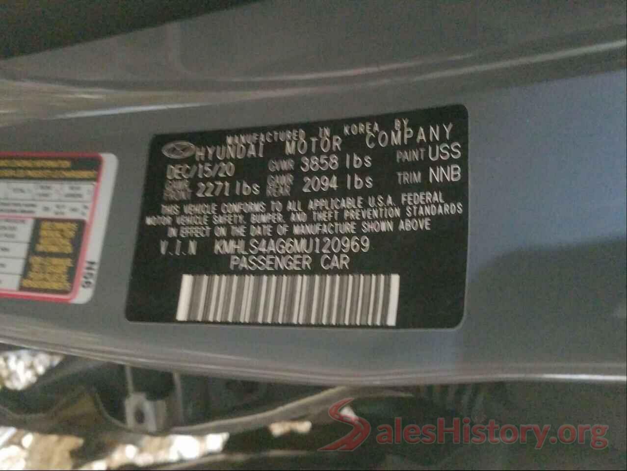 KMHLS4AG6MU120969 2021 HYUNDAI ELANTRA