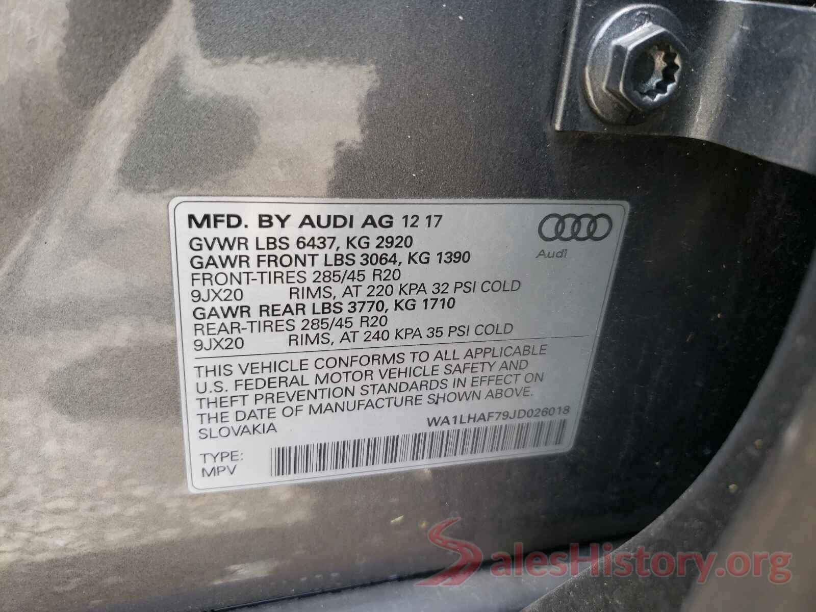 WA1LHAF79JD026018 2018 AUDI Q7