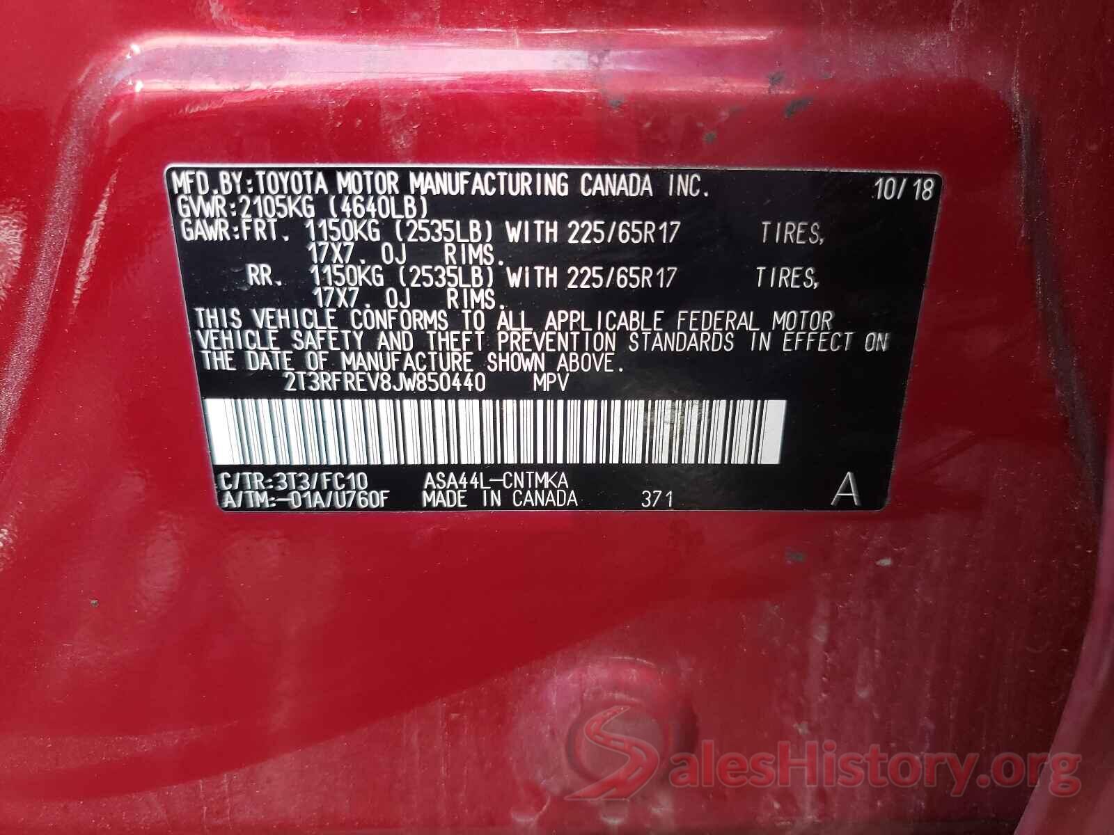 2T3RFREV8JW850440 2018 TOYOTA RAV4