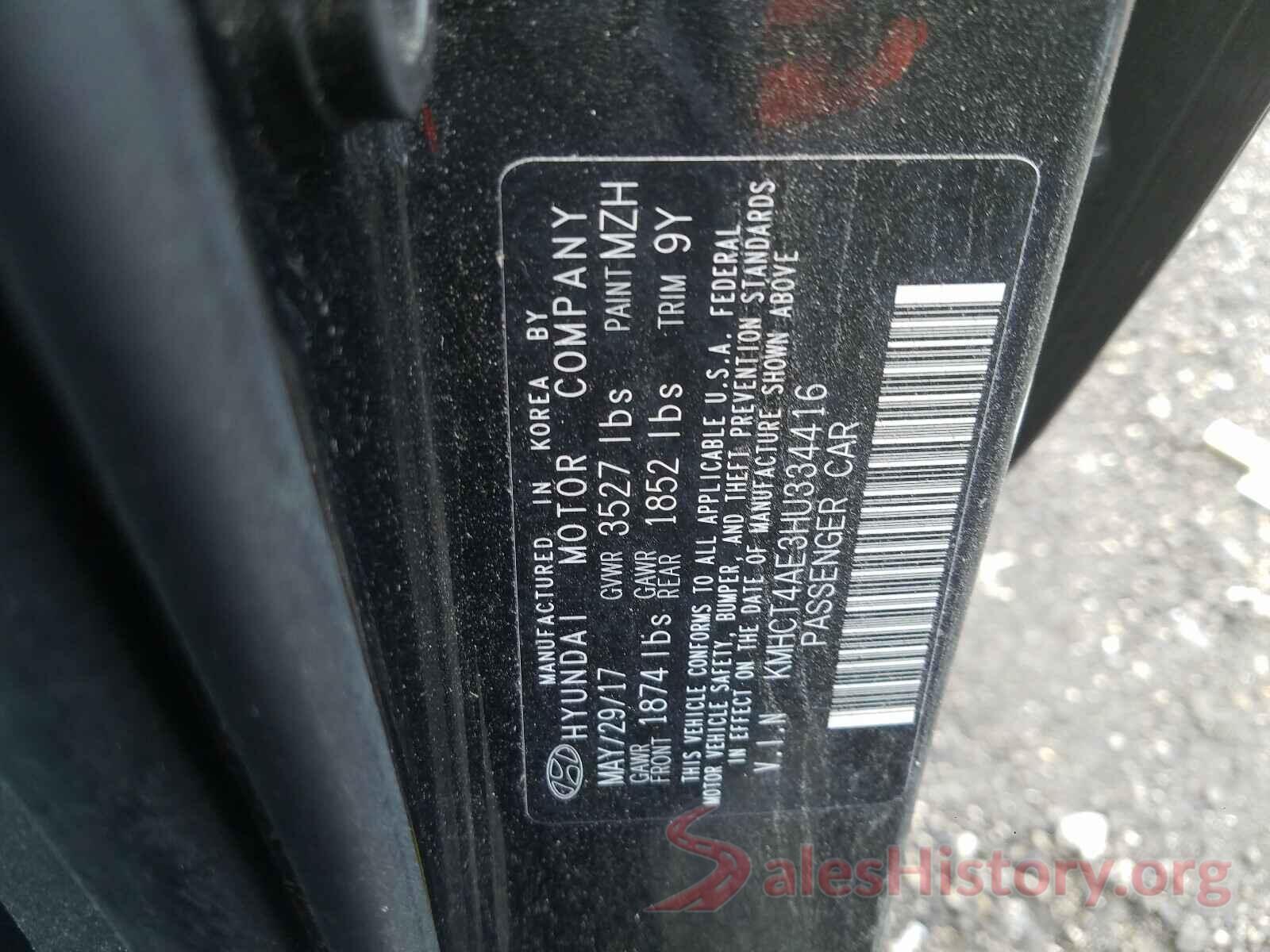 KMHCT4AE3HU334416 2017 HYUNDAI ACCENT