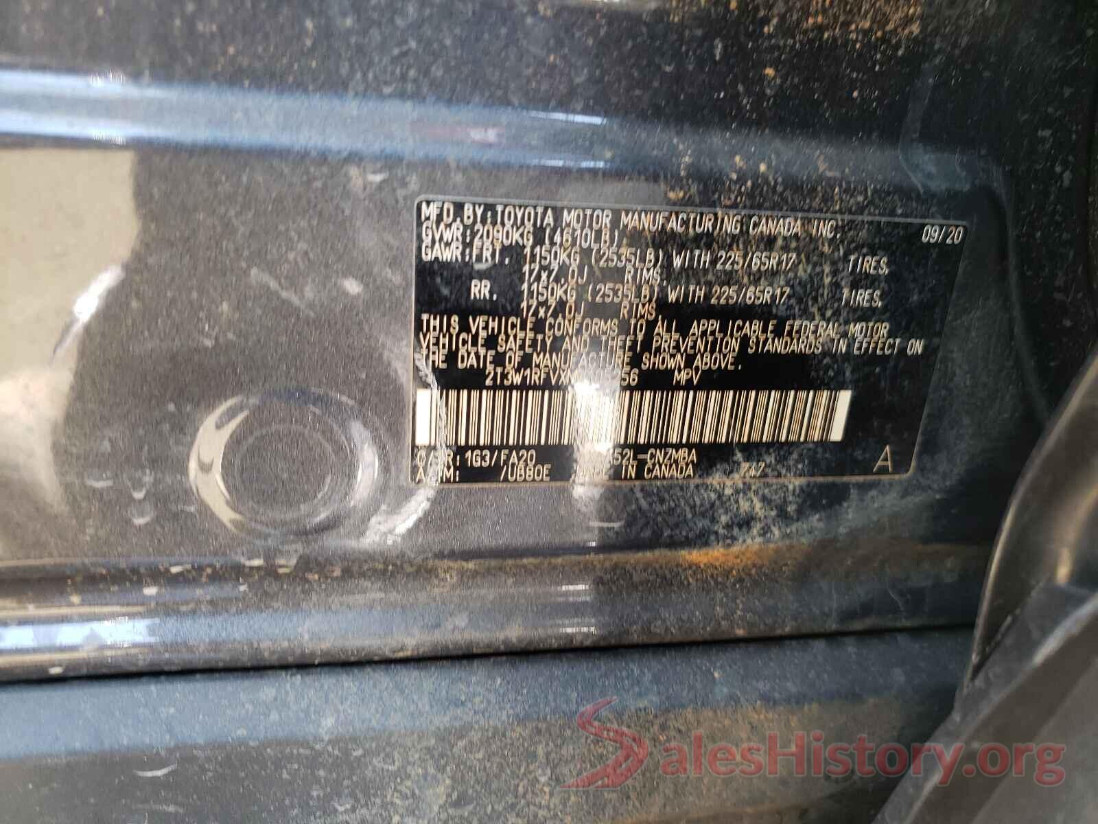 2T3W1RFVXMW105256 2021 TOYOTA RAV4