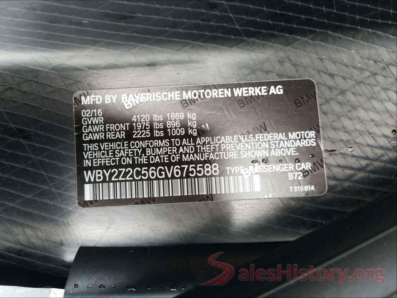 WBY2Z2C56GV675588 2016 BMW I SERIES