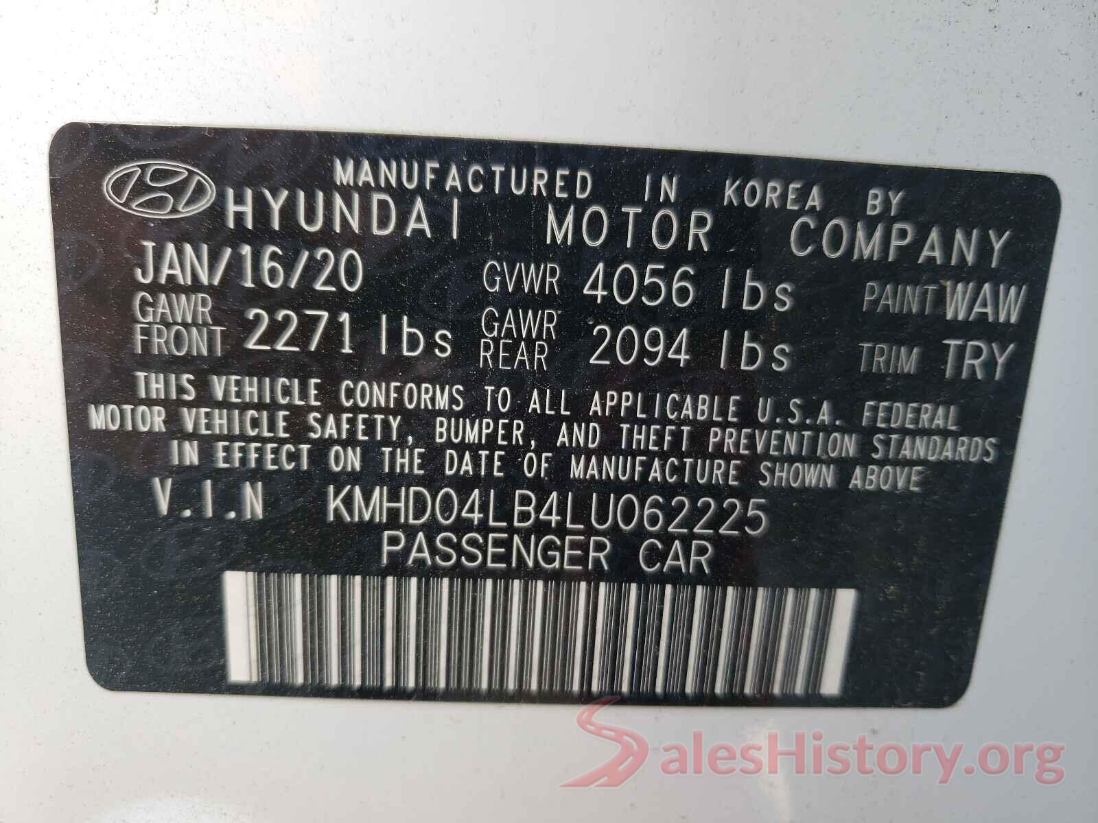 KMHD04LB4LU062225 2020 HYUNDAI ELANTRA