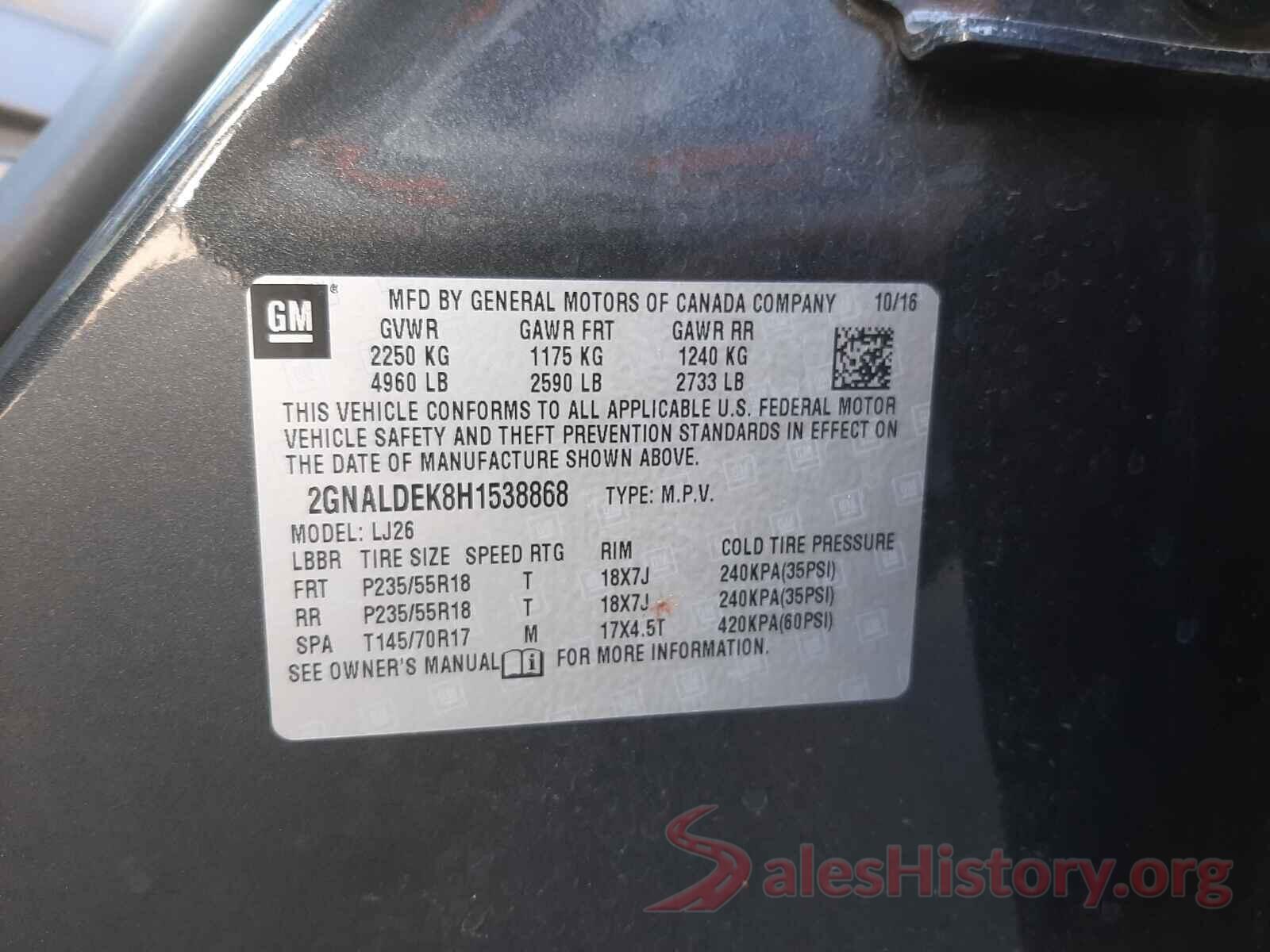 2GNALDEK8H1538868 2017 CHEVROLET EQUINOX