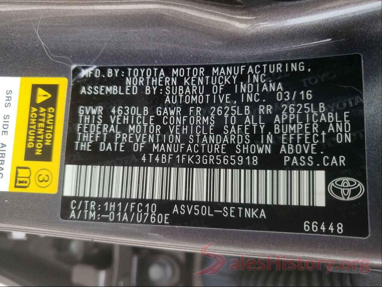 4T4BF1FK3GR565918 2016 TOYOTA CAMRY