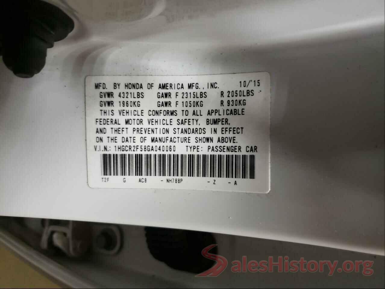 1HGCR2F58GA040060 2016 HONDA ACCORD