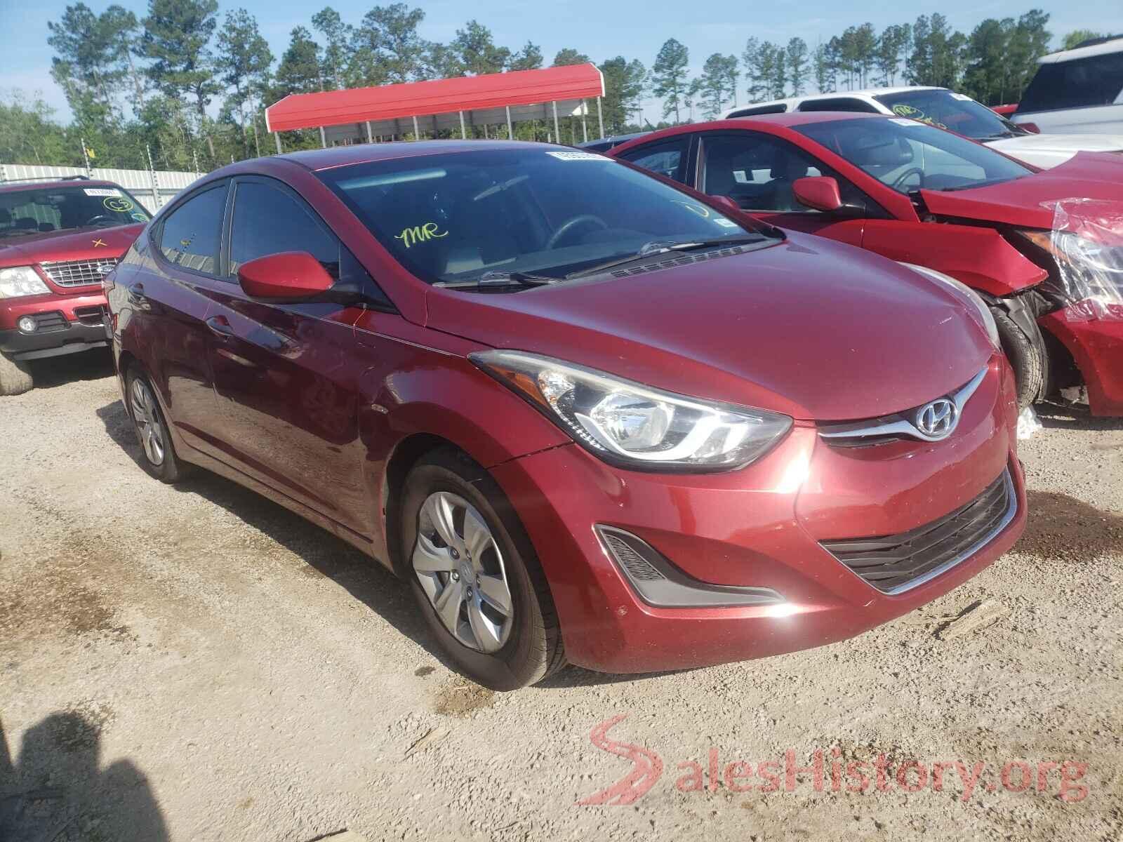 5NPDH4AE0GH780137 2016 HYUNDAI ELANTRA